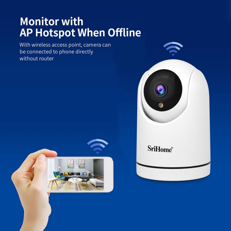 SriHome SH042 2.0MP 1080P HD AI WiFi Pan-tilt Surveillance Camera SriHome SH042 2.0MP 1080P HD AI WiFi Pan-tilt Surveillance Camera